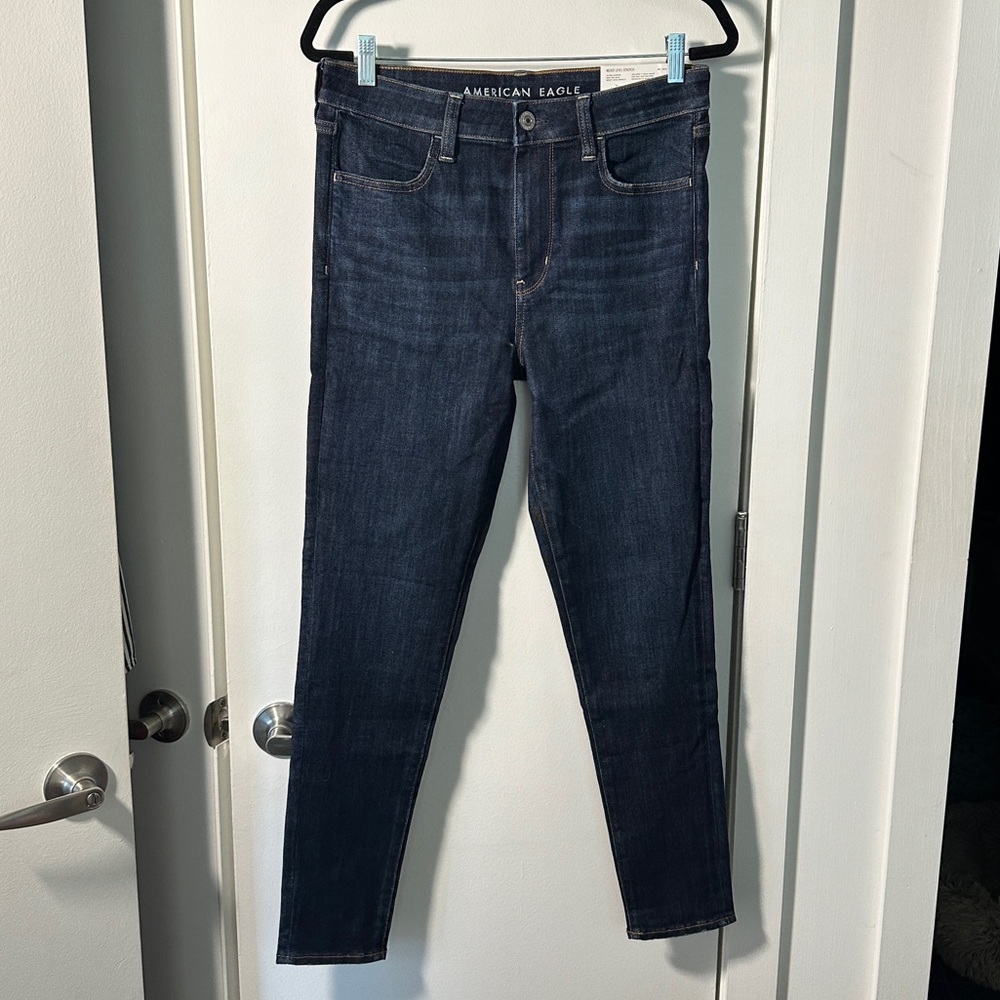 NWT American Eagle Next Level Stretch Hi-Rise Jegging (Deep Sea Blue) Size 12